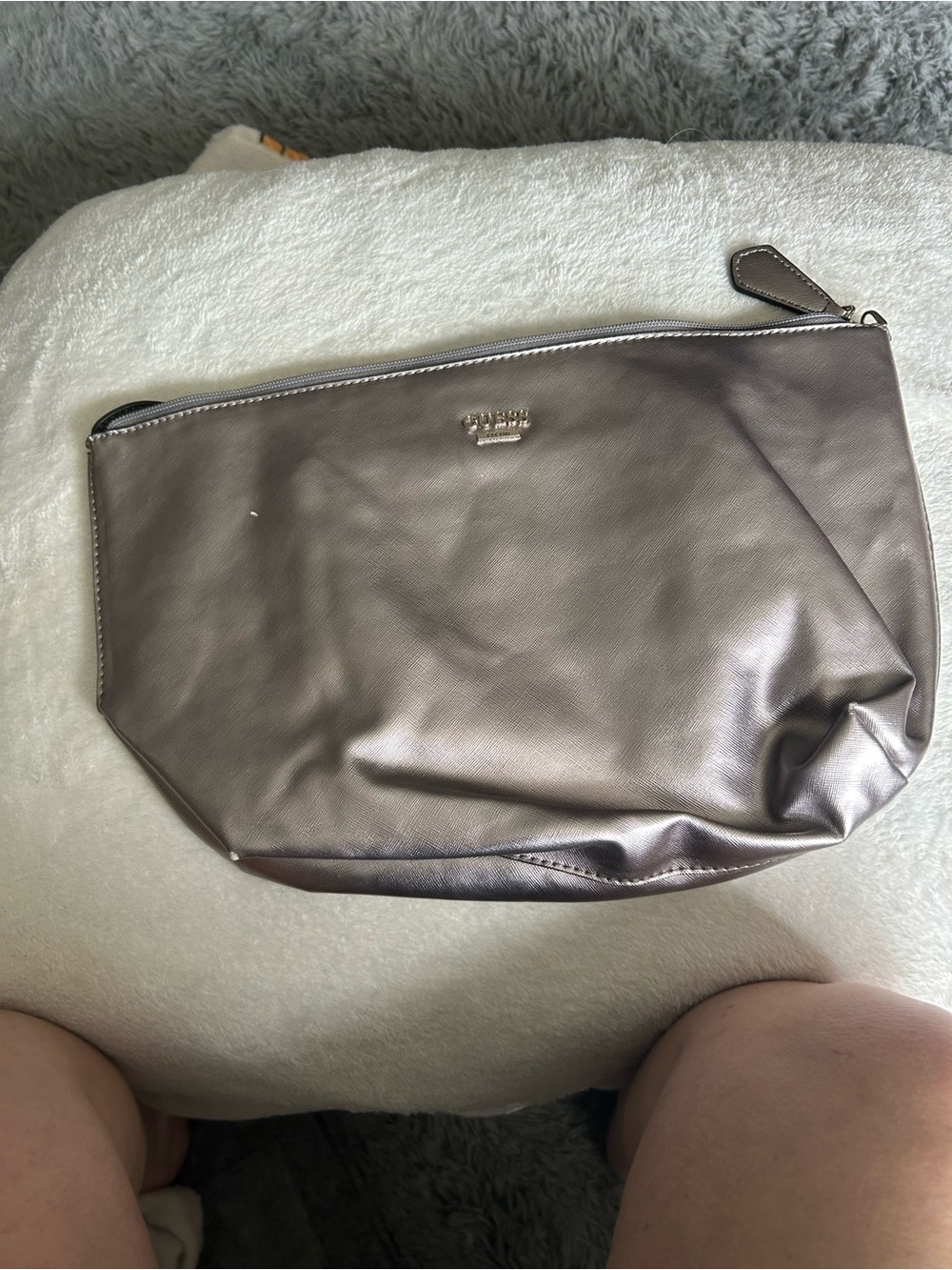 Guess Metallic Taupe Shoulder Clutch